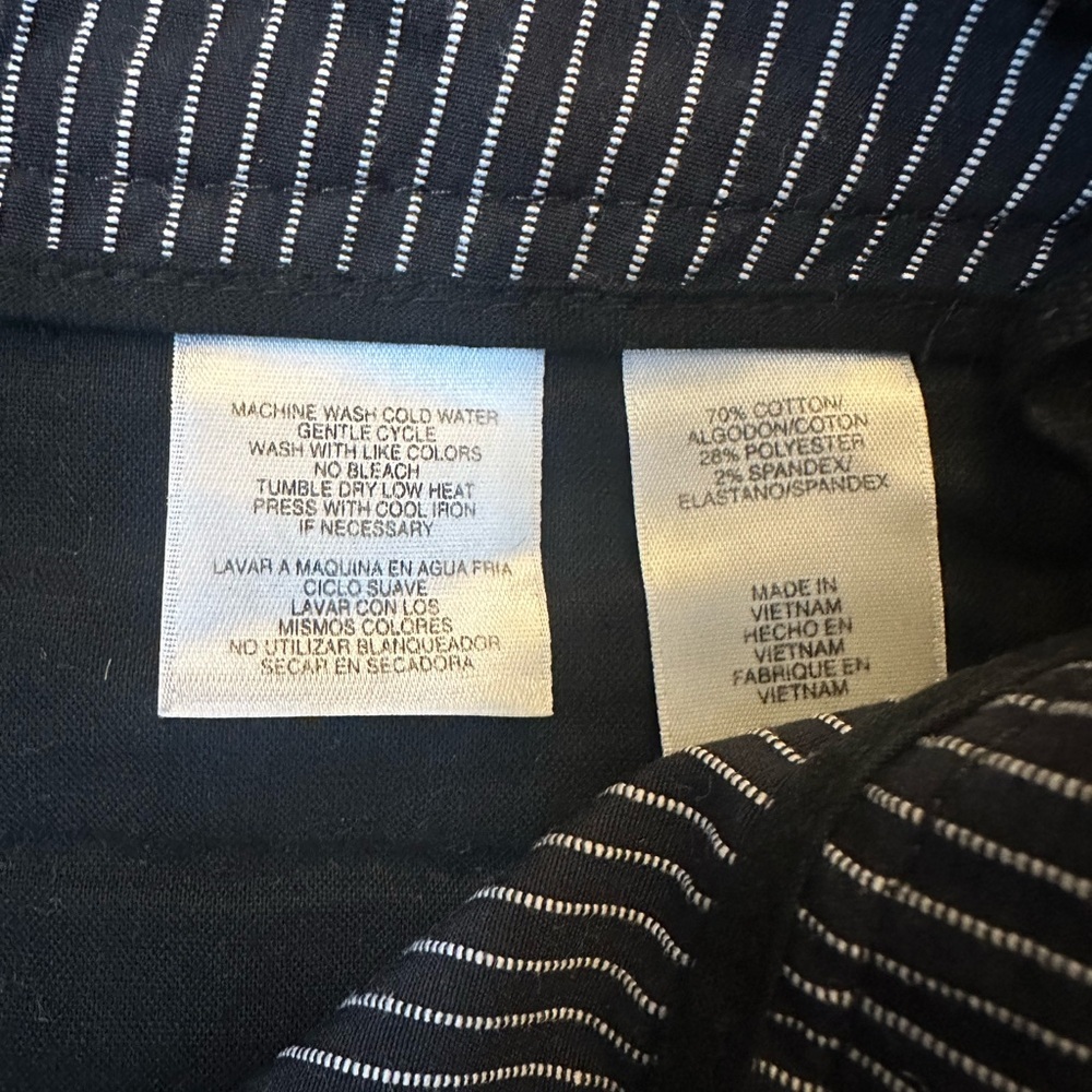 Jones New Yorke women Pinstripe Black and White Dress Pants - Picture 7 of 9